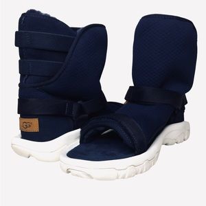 Ugg x Teva Unisex Collab Hybrid Bootie Slippers Blue Adjustable Hook Loop Size 9
